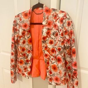 ELIE TAHARI red flower blazer
